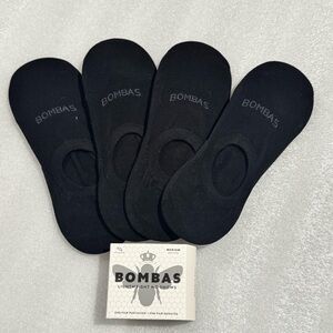 New Bombas Womens Casual Socks - Black Medium No Show 4 ct lot